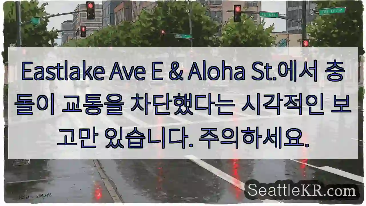 Eastlake Ave E & Aloha St.에서 충돌이 교통을 차단했다는 시각적인