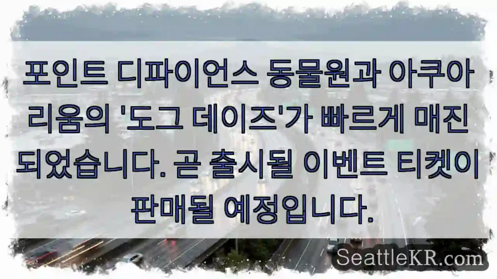 포인트 디파이언스 동물원과 아쿠아리움의 '도그 데이즈'가 빠르게 매진되었습니다. 곧