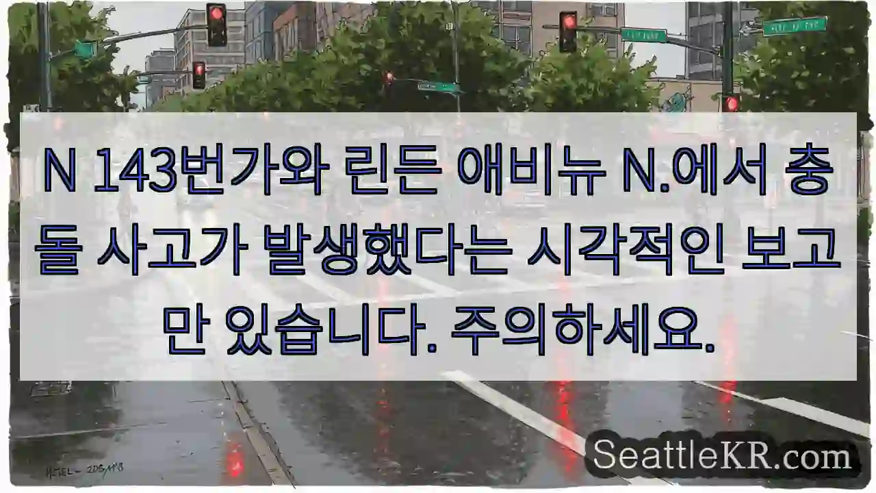 N 143번가와 린든 애비뉴 N.에서 충돌 사고가 발생했다는 시각적인 보고만 있습니다.