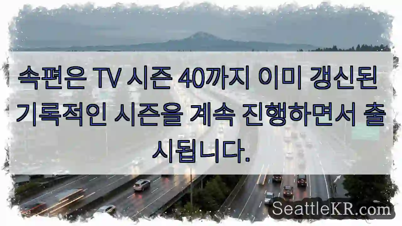 속편은 TV 시즌 40까지 이미 갱신된 기록적인 시즌을 계속 진행하면서 출시됩니다.