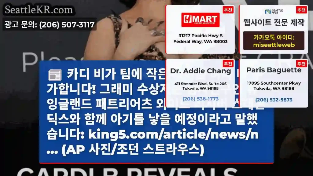 카디 비가 팀에 작은 아이를 하나 더 추가합니다! 그래미 수상자는 남자친구인 뉴잉글랜드
