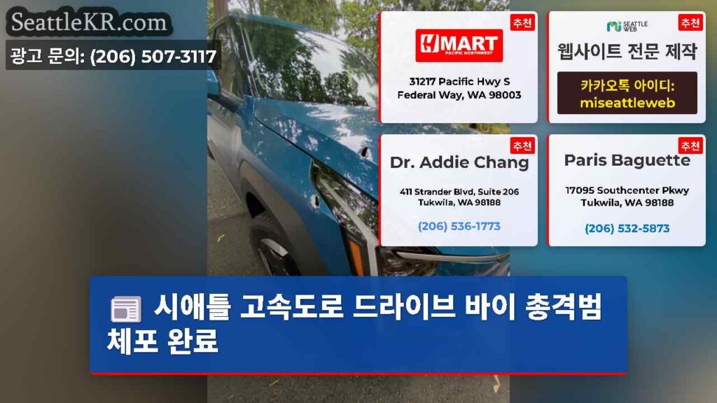 시애틀 고속도로 드라이브 바이 총격범 체포 완료