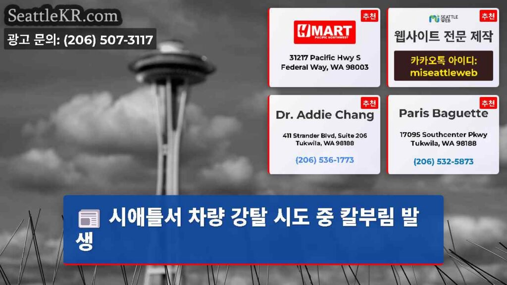 시애틀서 차량 강탈 시도 중 칼부림 발생