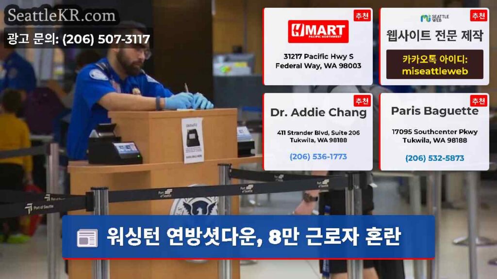 워싱턴 연방셧다운, 8만 근로자 혼란