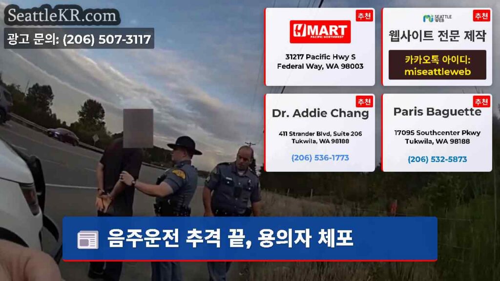 음주운전 추격 끝, 용의자 체포