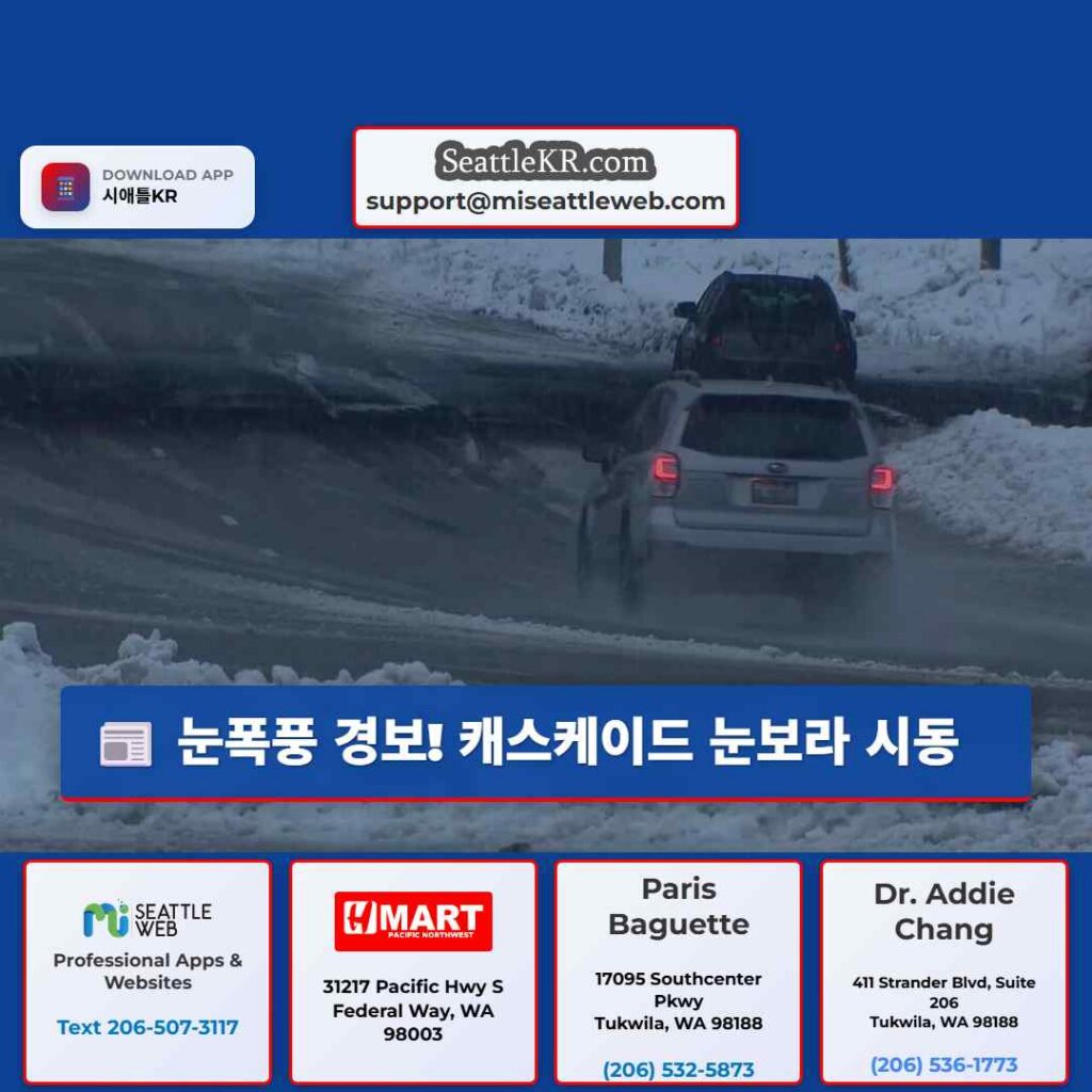 눈폭풍 경보! 캐스케이드 눈보라 시동