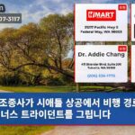조종사가 시애틀 상공에서 비행 경로로 매리너스 트라이던트를 그립니다