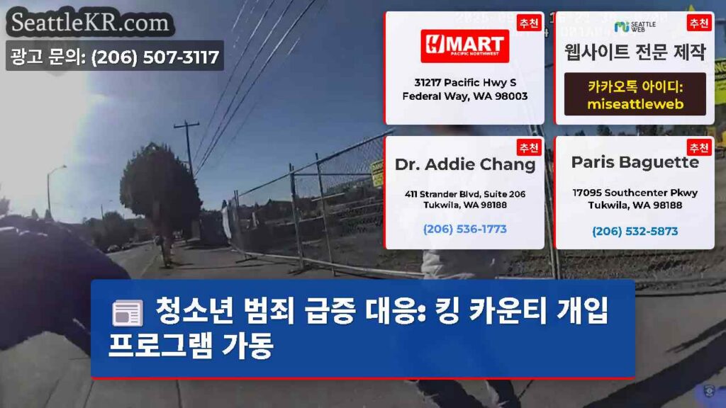 청소년 범죄 급증 대응: 킹 카운티 개입 프로그램 가동