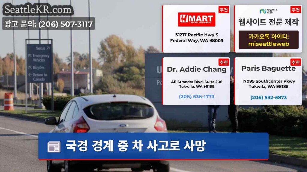 국경 경계 중 차 사고로 사망