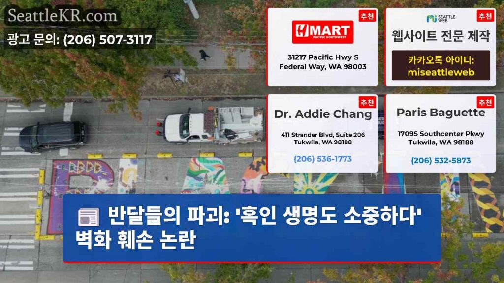 반달들의 파괴: '흑인 생명도 소중하다' 벽화 훼손 논란