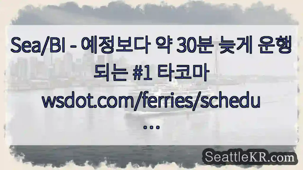 Sea/BI - 예정보다 약 30분 늦게 운행되는 #1