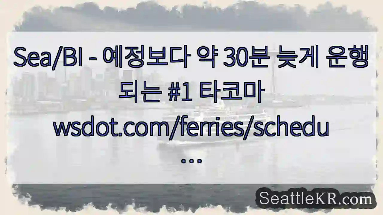 Sea/BI - 예정보다 약 30분 늦게 운행되는 #1