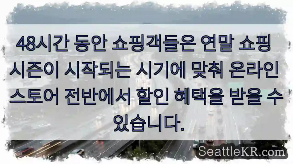48시간 동안 쇼핑객들은 연말 쇼핑 시즌이 시작되는 시기에 맞춰 온라인 스토어 전반에서