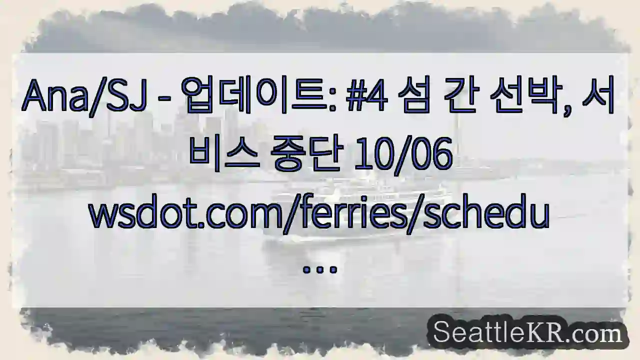 Ana/SJ - 업데이트: #4 섬 간 선박, 서비스 중단