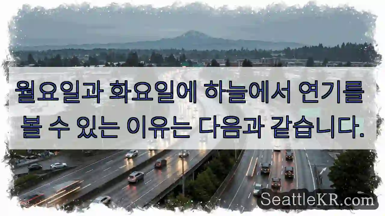 월요일과 화요일에 하늘에서 연기를 볼 수 있는 이유는 다음과 같습니다.