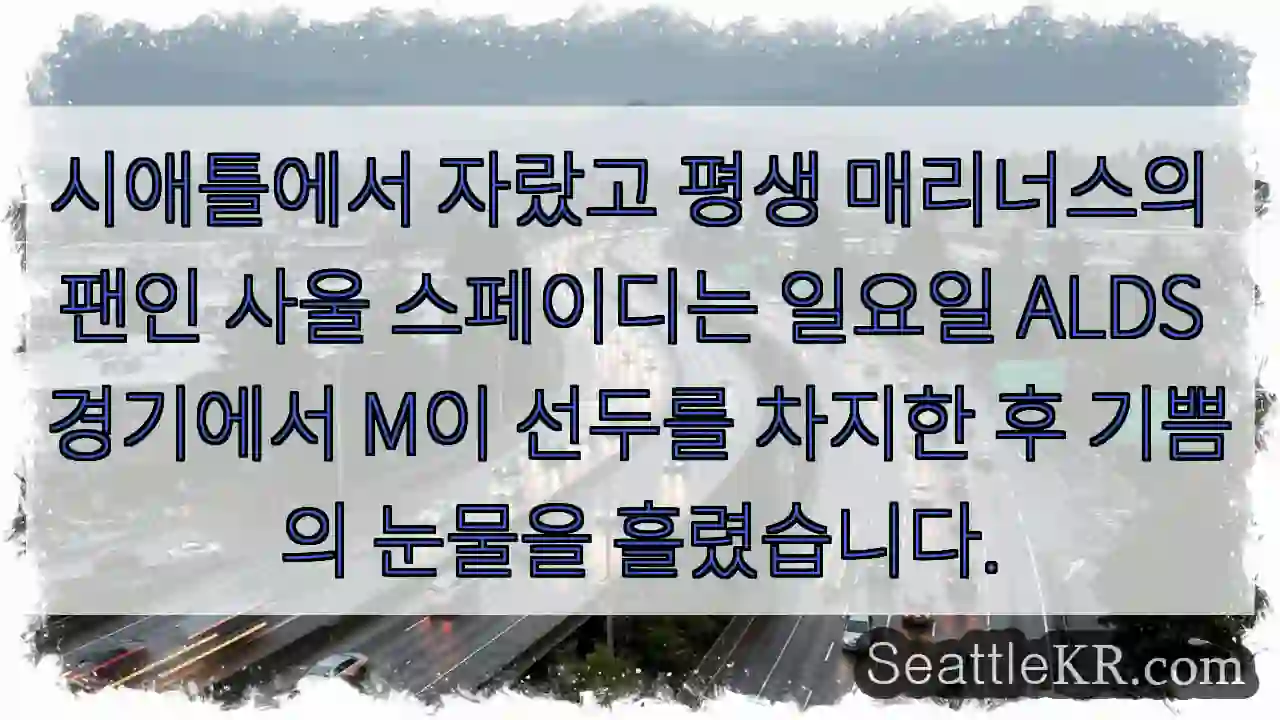 시애틀에서 자랐고 평생 매리너스의 팬인 사울 스페이디는 일요일 ALDS 경기에서 M이