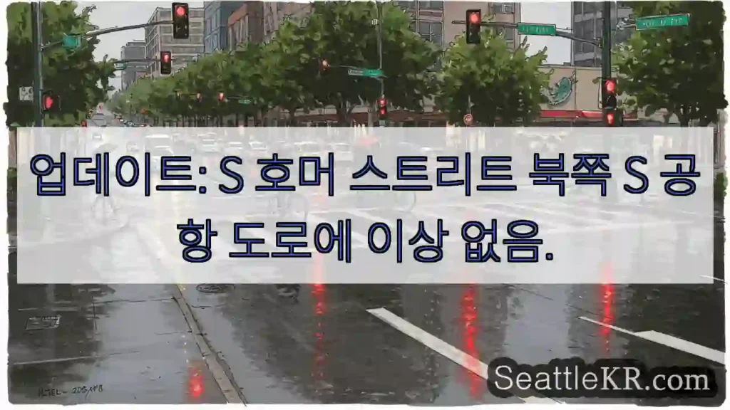 업데이트: S 호머 스트리트 북쪽 S 공항 도로에 이상 없음.