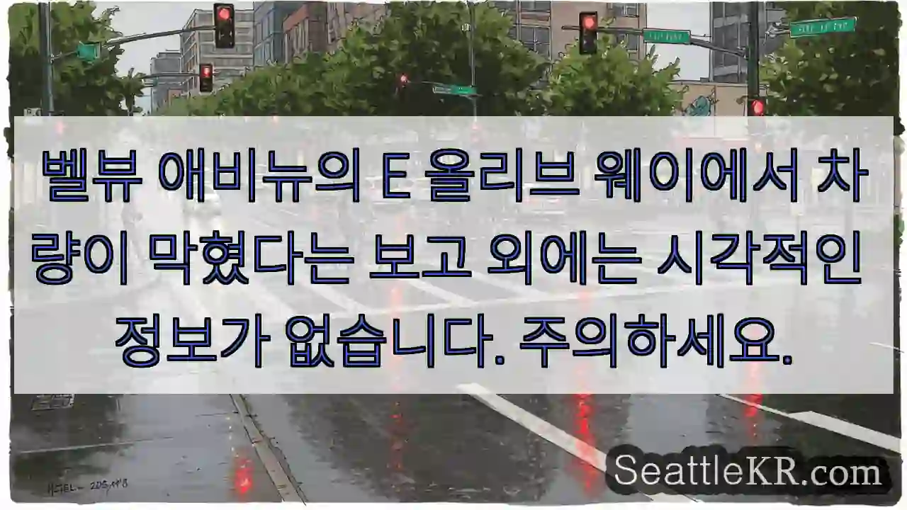 벨뷰 애비뉴의 E 올리브 웨이에서 차량이 막혔다는 보고 외에는 시각적인 정보가 없습니다.