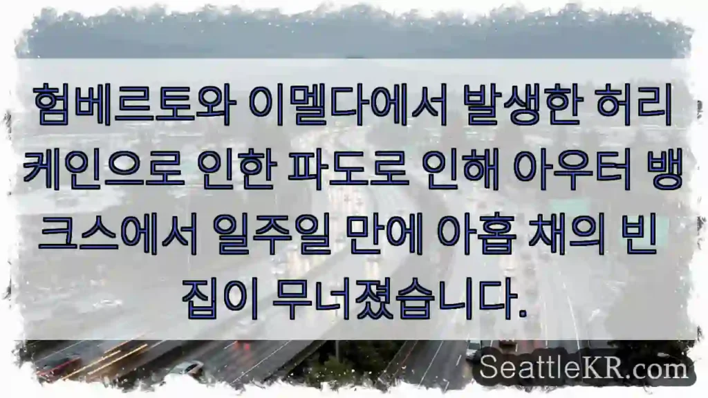 험베르토와 이멜다에서 발생한 허리케인으로 인한 파도로 인해 아우터 뱅크스에서 일주일 만에