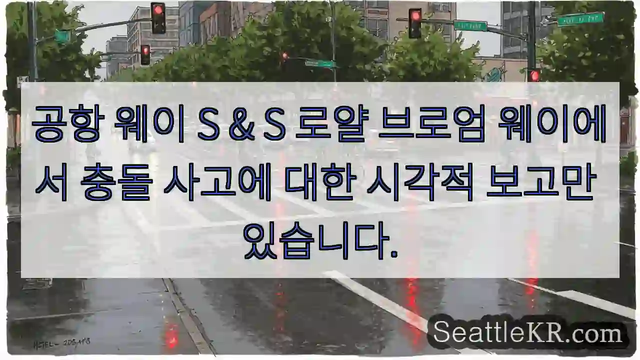 공항 웨이 S & S 로얄 브로엄 웨이에서 충돌 사고에 대한 시각적 보고만 있습니다.