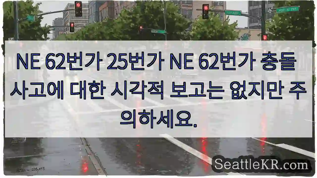 NE 62번가 25번가 NE 62번가 충돌 사고에 대한 시각적 보고는 없지만 주의하세요.