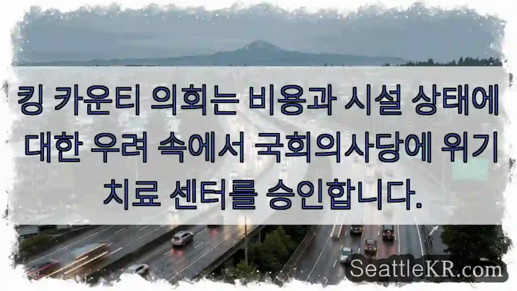 킹 카운티 의회는 비용과 시설 상태에 대한 우려 속에서 국회의사당에 위기 치료 센터를