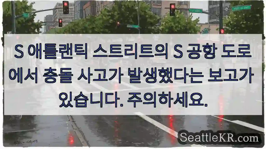 S 애틀랜틱 스트리트의 S 공항 도로에서 충돌 사고가 발생했다는 보고가 있습니다.