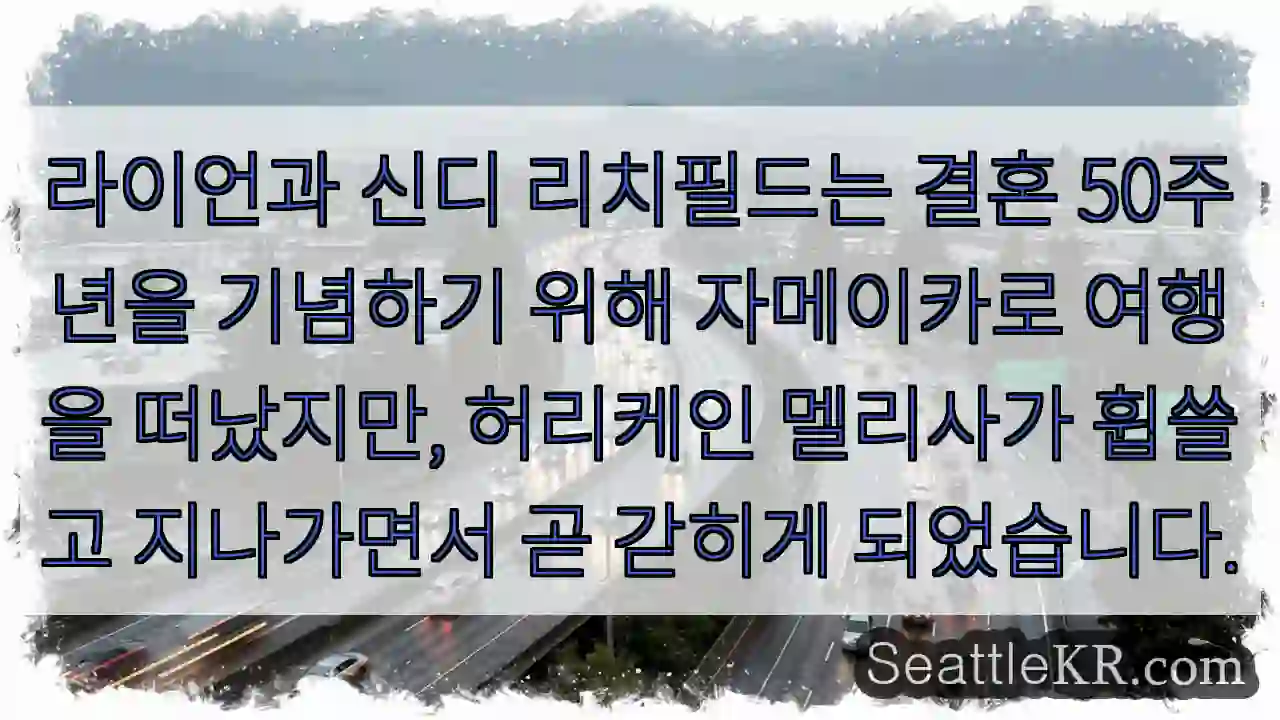 라이언과 신디 리치필드는 결혼 50주년을 기념하기 위해 자메이카로 여행을 떠났지만,