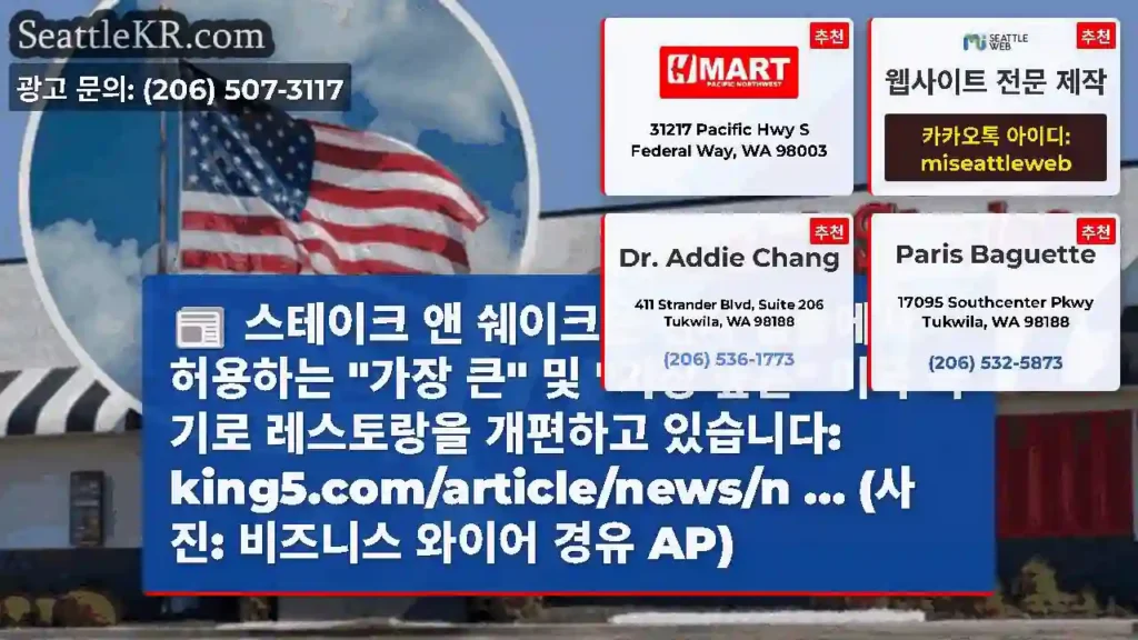 스테이크 앤 쉐이크는 현지 법률에서 허용하는 "가장 큰" 및 "가장 높은" 미국 국기로