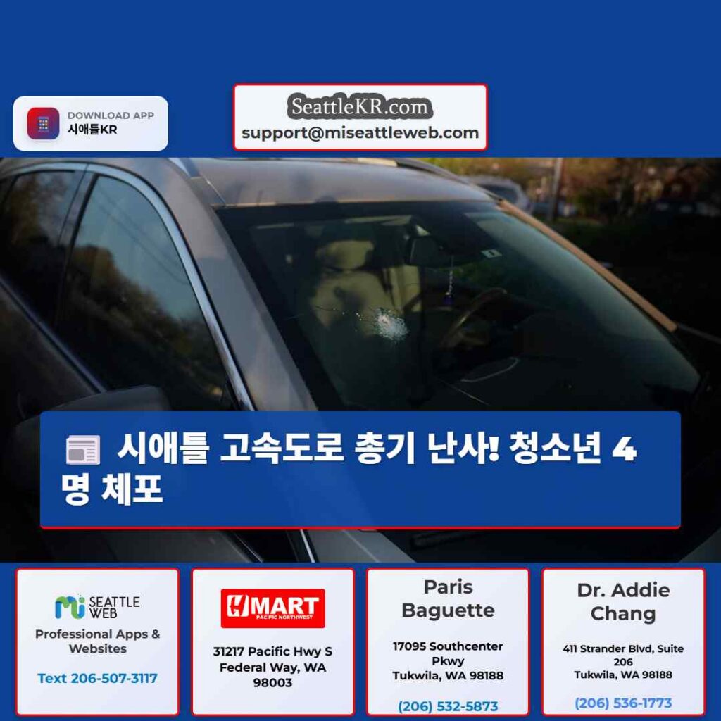 시애틀 고속도로 총기 난사! 청소년 4명 체포