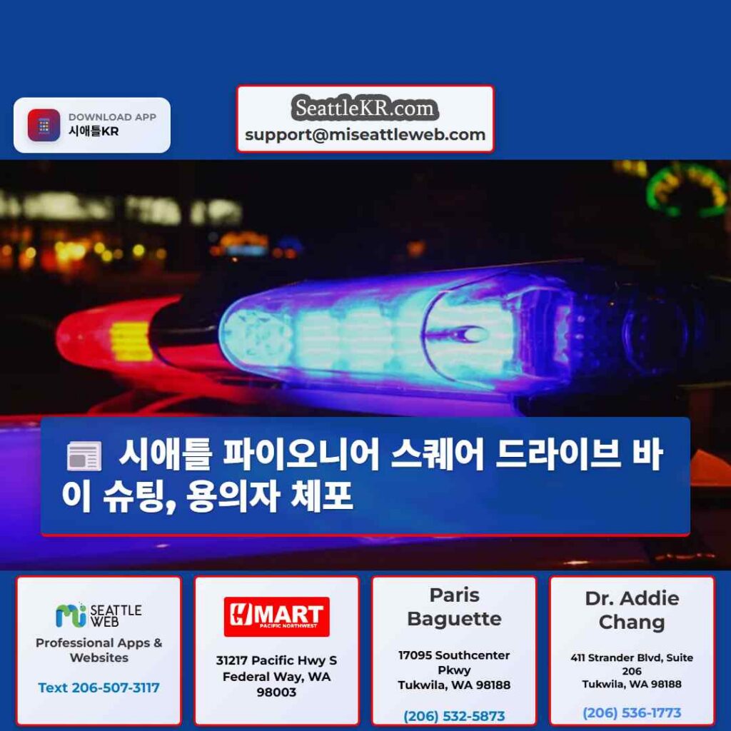 시애틀 파이오니어 스퀘어 드라이브 바이 슈팅, 용의자 체포