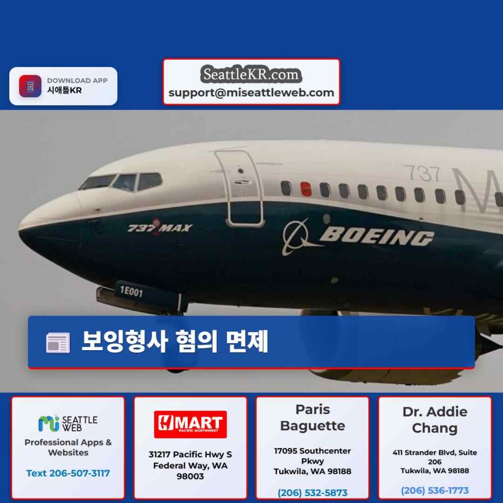 보잉형사 혐의 면제