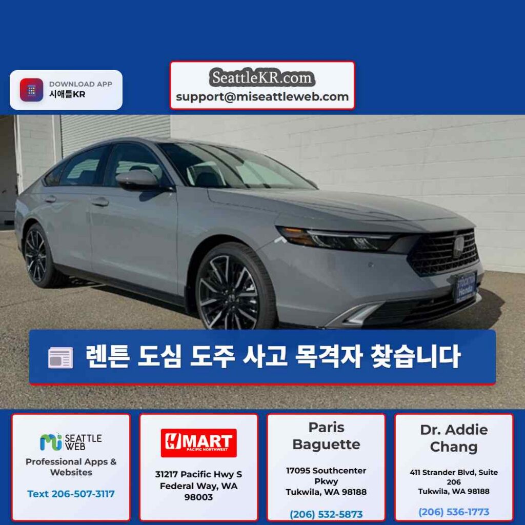 렌튼 도심 도주 사고 목격자 찾습니다