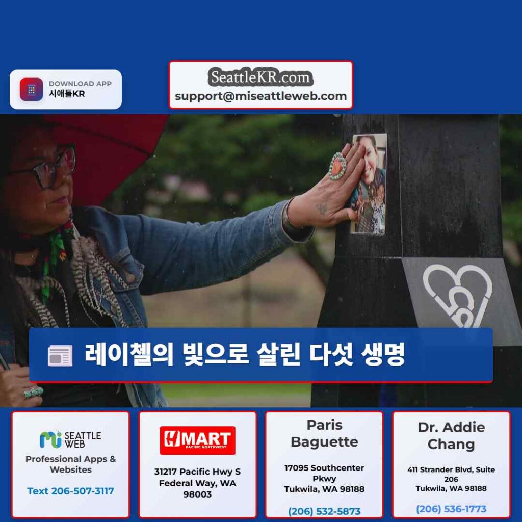 레이첼의 빛으로 살린 다섯 생명