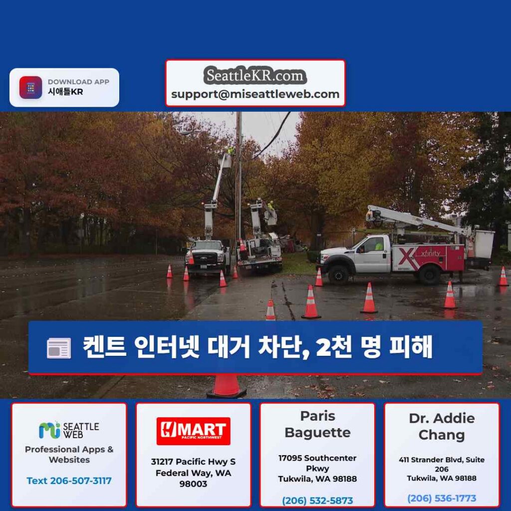 켄트 인터넷 대거 차단, 2천 명 피해