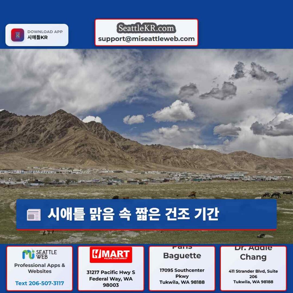 시애틀 맑음 속 짧은 건조 기간