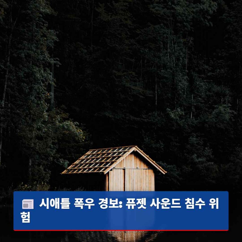 시애틀 폭우 경보: 퓨젯 사운드 침수 위험