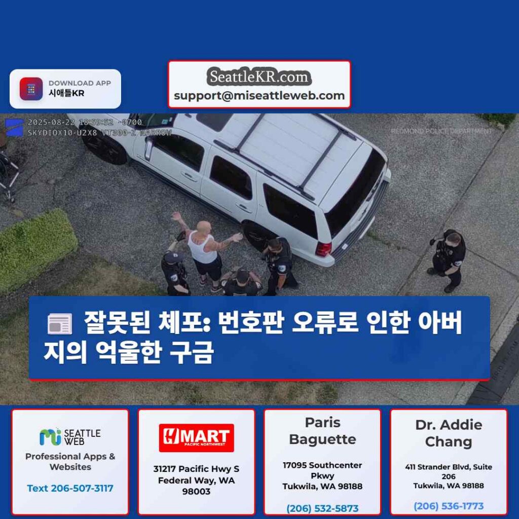 잘못된 체포: 번호판 오류로 인한 아버지의 억울한 구금