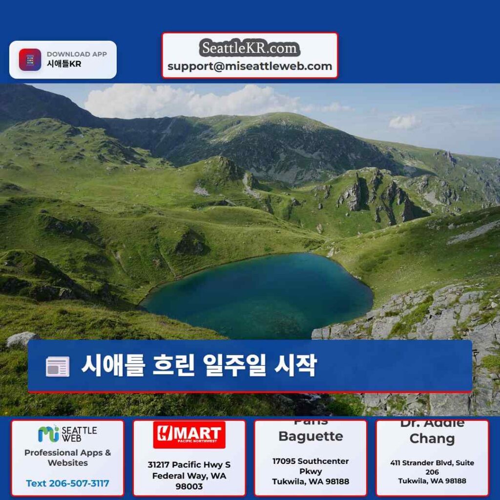 시애틀 흐린 일주일 시작