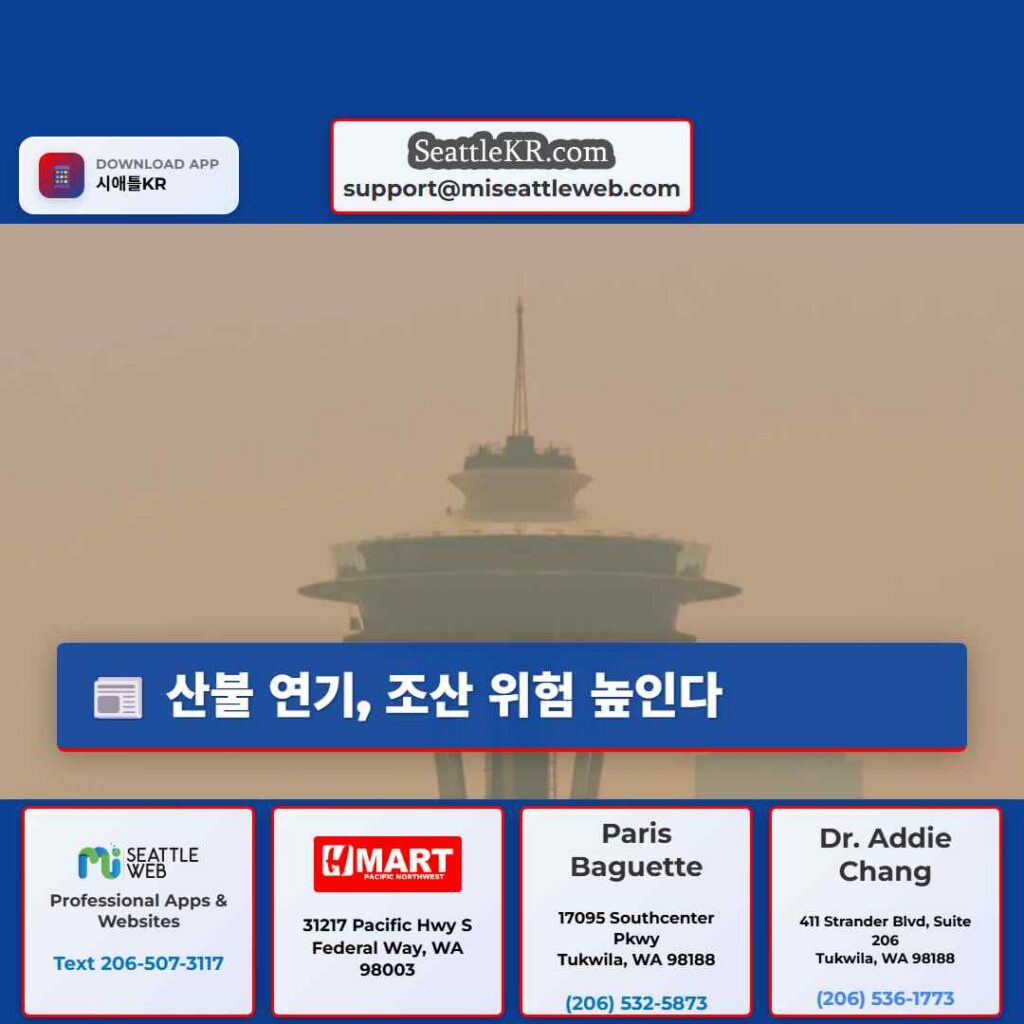 산불 연기, 조산 위험 높인다