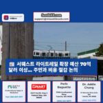 서웨스트 시애틀 라이트레일 확장 프로젝트 예산 42억 달러에서 70억 달러 이상으로 상승… 지역사회와 비용 절감 방안 논의