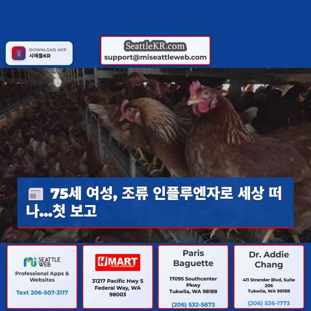 75세 여성, 조류 인플루엔자로 세상 떠나...첫 보고