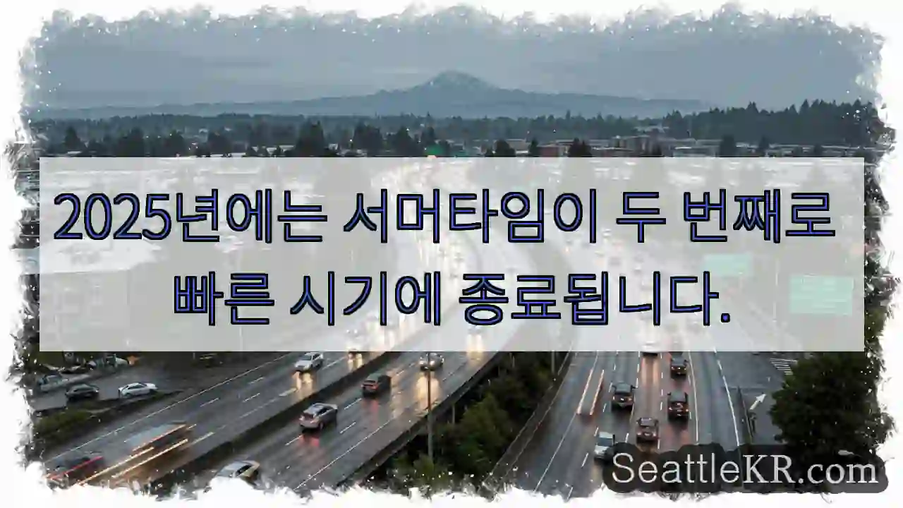 2025년에는 서머타임이 두 번째로 빠른 시기에 종료됩니다.