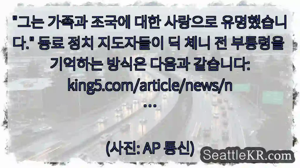 "그는 가족과 조국에 대한 사랑으로 유명했습니다." 동료 정치 지도자들이 딕 체니 전