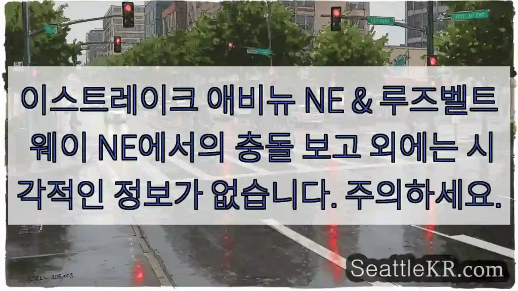 이스트레이크 애비뉴 NE & 루즈벨트 웨이 NE에서의 충돌 보고 외에는 시각적인 정보가