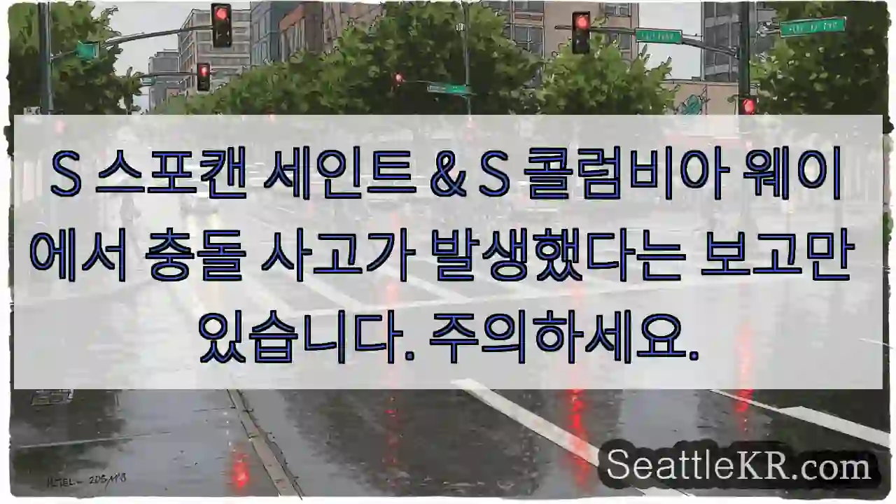 S 스포캔 세인트 & S 콜럼비아 웨이에서 충돌 사고가 발생했다는 보고만 있습니다.