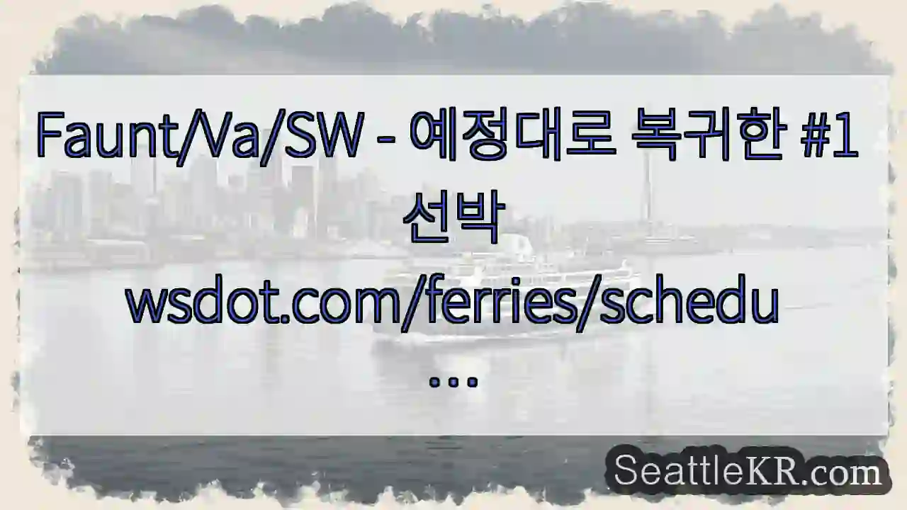 Faunt/Va/SW - 예정대로 복귀한 #1