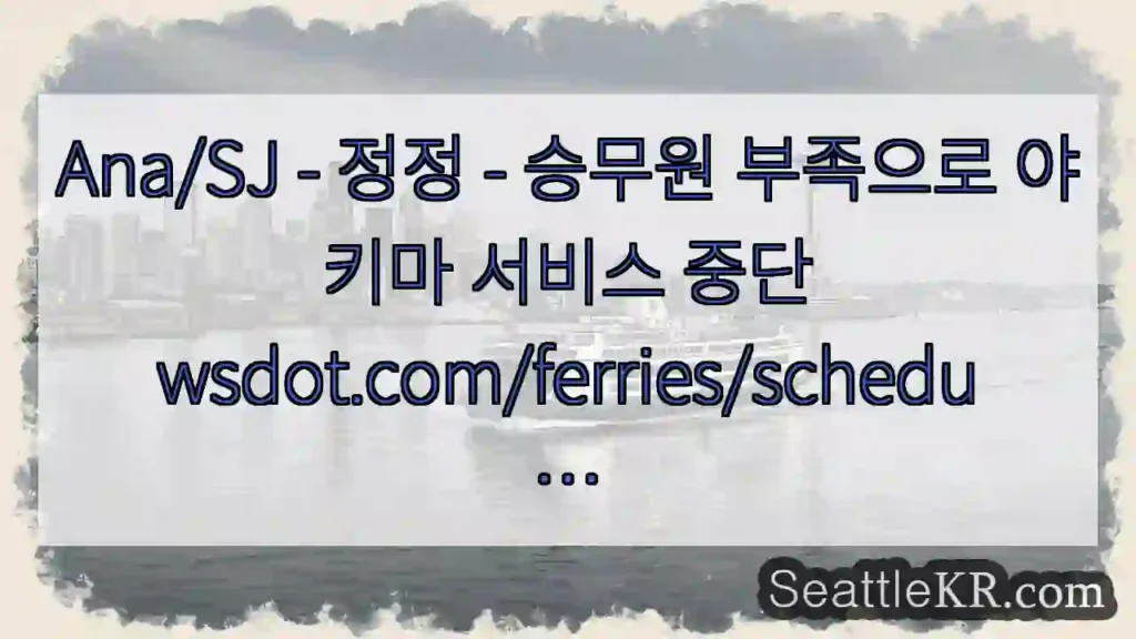 Ana/SJ - 정정 - 승무원 부족으로 야키마 서비스