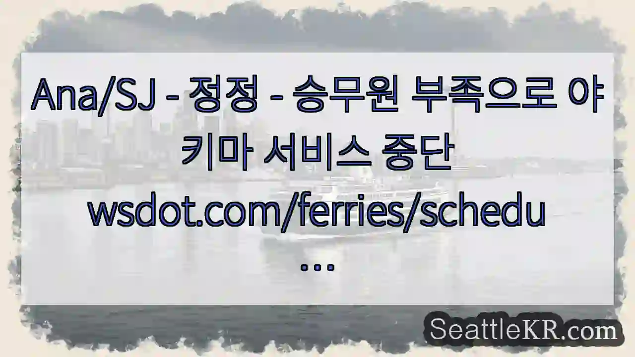 Ana/SJ - 정정 - 승무원 부족으로 야키마 서비스