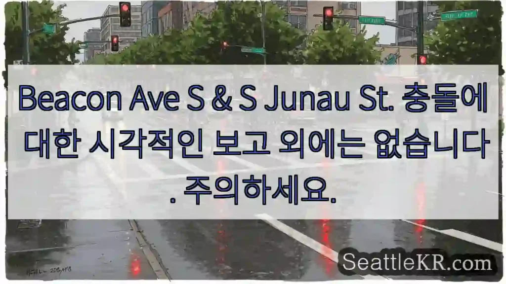 Beacon Ave S & S Junau St. 충돌에 대한 시각적인 보고 외에는